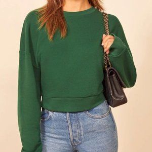 Reformation Hunter Green Sweatshirt